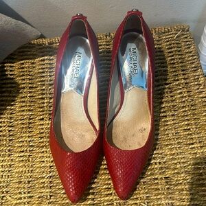 Michael Kors red pumps
